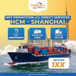 Vận chuyển hàng LCL đường biển từ HCM đi Shanghai